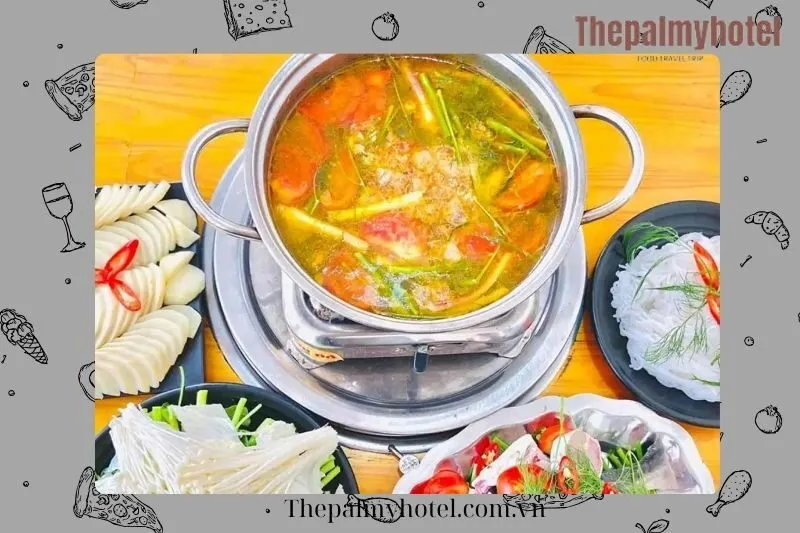 Lẩu chua sả nghệ cá nhám giàu